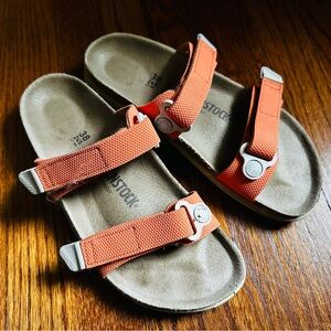 Birkenstock Orange Sandals with Adjustable Straps
